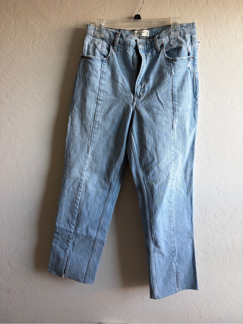 Abercrombie & Fitch Light Blue Straight-Leg Women's Jeans